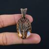Tree Of Life Morganite Gemstone Copper Wire Wrap Handmade Jewelry Pendant