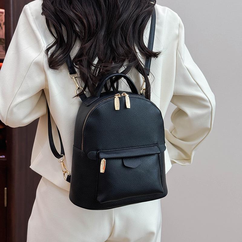 Backpack women's backpack new travel bag texture pu leisure travel schoolbag