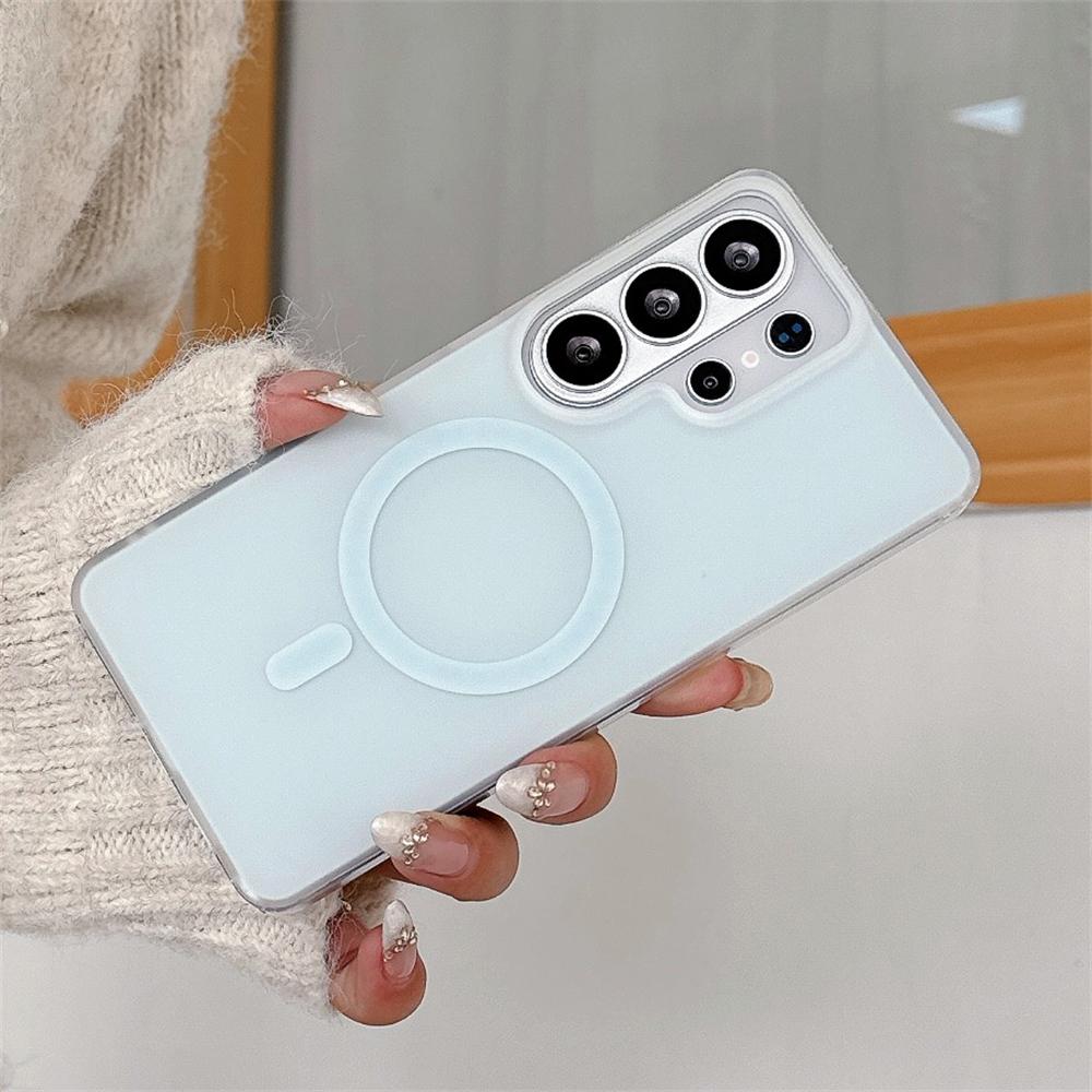 Macaron Candy Color Magnetic for Phone Case for Samsung S26 Ultra S2 Plus S24 S22 S23 FE Wireless Charge Matte Cover