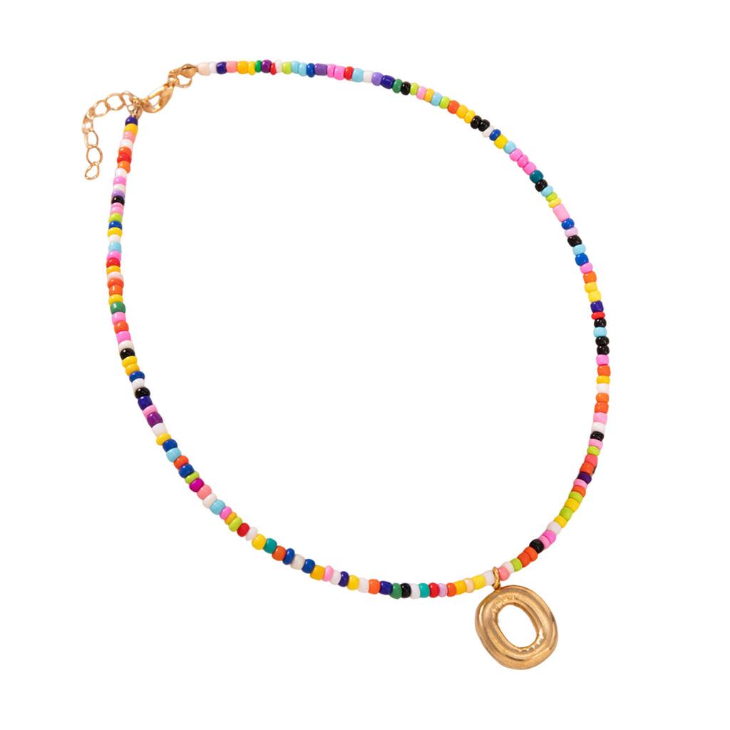 Colorful Initial Necklaces Christmas Gifts for Girls Grandkids Teenage Birthday Gifts, Gold Letter Pendent Necklace Jewelry