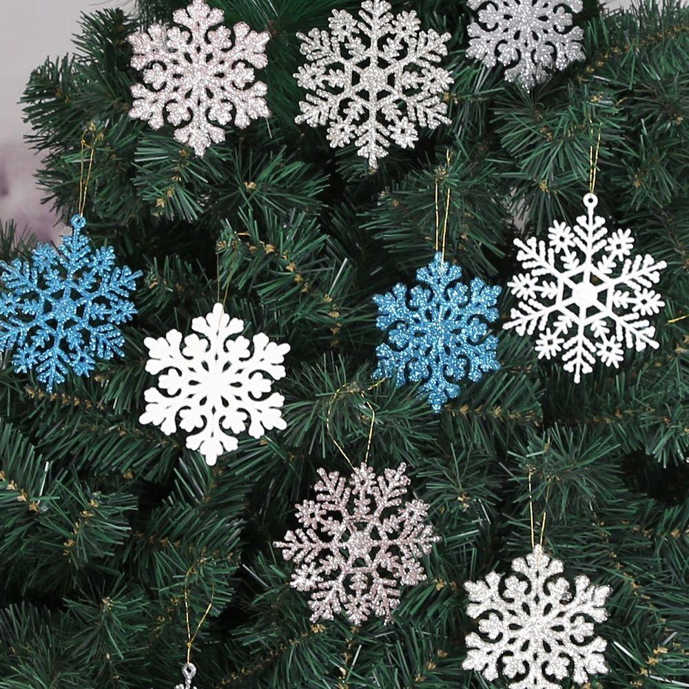

Hangging Christmas Tree Snowflake Pendant Glittering Xmas Ornament Home Decoration