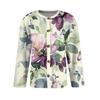 Women's Fashion Long Sleeve Christmas Snowman Snowflake Print Jacket Cardigan