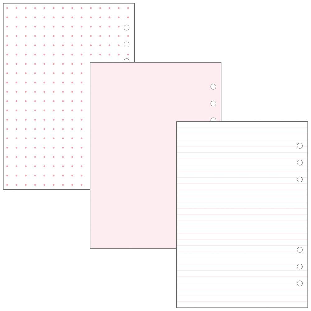 Marks System Notebook A5 Regular Size Binder with Trial Refills Plain Blue ODR-DC01-BL