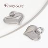 2 Sizes Rhodium Metal Pendants 18K Gold Plated Heart Jewelry Pendants For DIY Earrings/Necklace Making,Women's Accessories