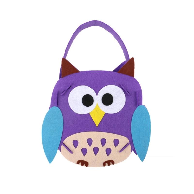 Halloweenowa Dyniowa Koszyczek Miękki Filc Trwały Worek na Słodycze