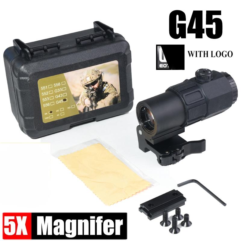 Eot**h 558 G43 Magnifier Holographic Sight Scope Folding Side Flip G45 5X Magnifiers for 558 556 553 Tactical Reflex Riflescope