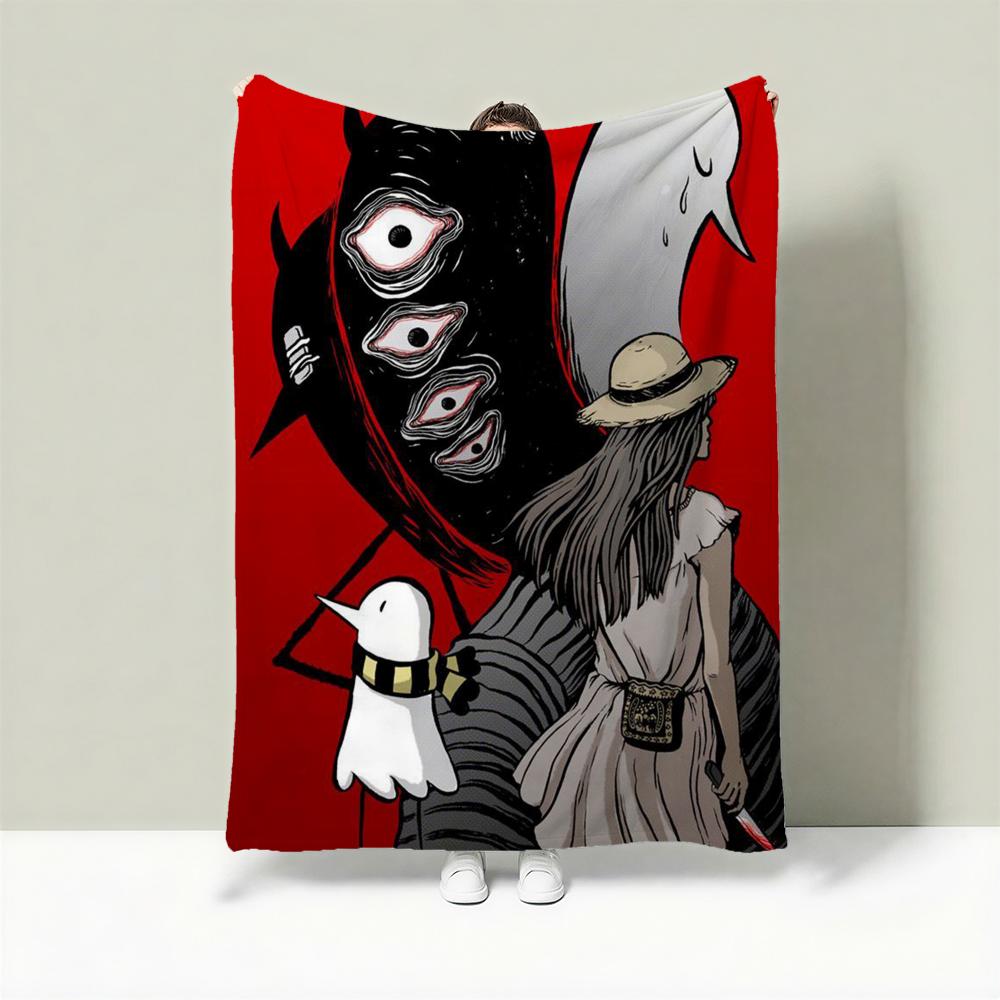 Manga G-Goodnight Punpun Throw Lightweight 240g Flannel Blanket Soft Skin-friendly for Summer Cooling 75X95CM
