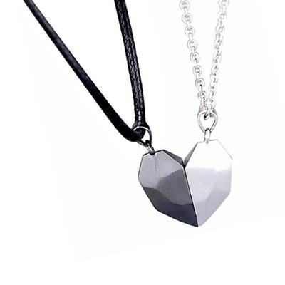 Sautoir - Lovers of Heart - Copper Necklace - Heart Pendant - Couple - Elegant