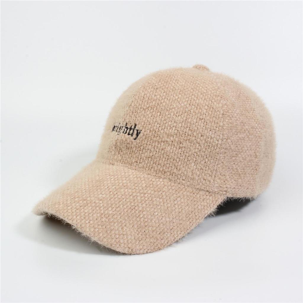 Dámská zahuštěná mohérová a sametová kachní čepice - Všestranná podzimní/zimní módní korejská baseballová čepice