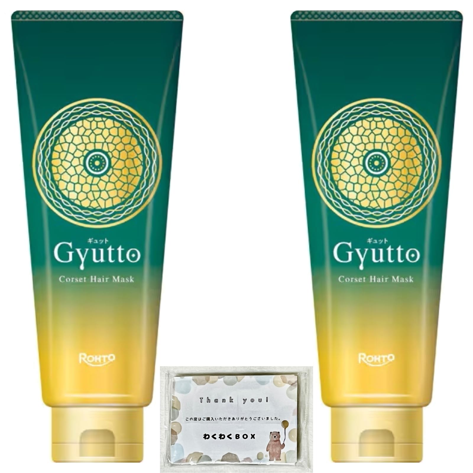 

Маска для волос Gyutto Corset 200 г Набор из 2 оригинальных карманных салфеток +
