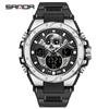 Sanda Men's Multifunctional Dual Display Luminous Waterproof Sports Watch for Teens