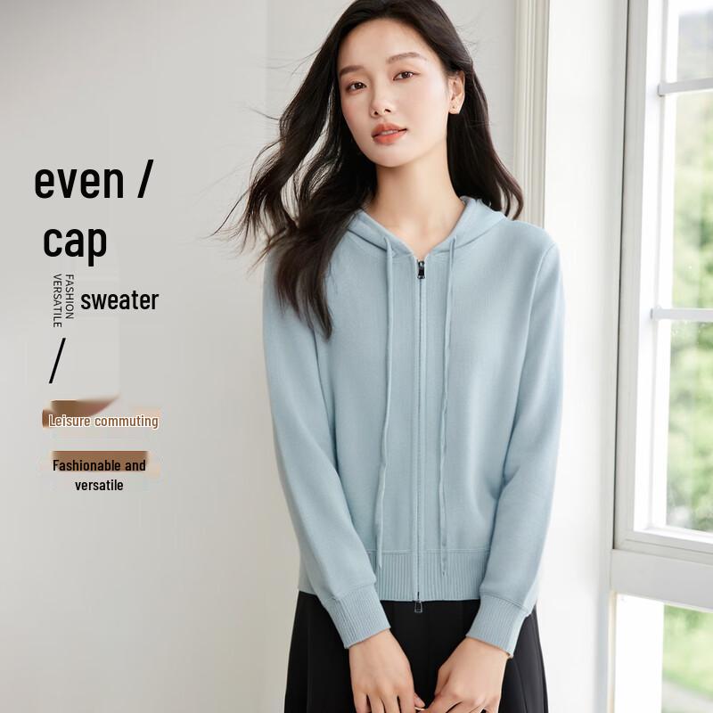 

HSTYLE Women s Hooded Full-Zip Knit Cardigan One Size F (170/88A)