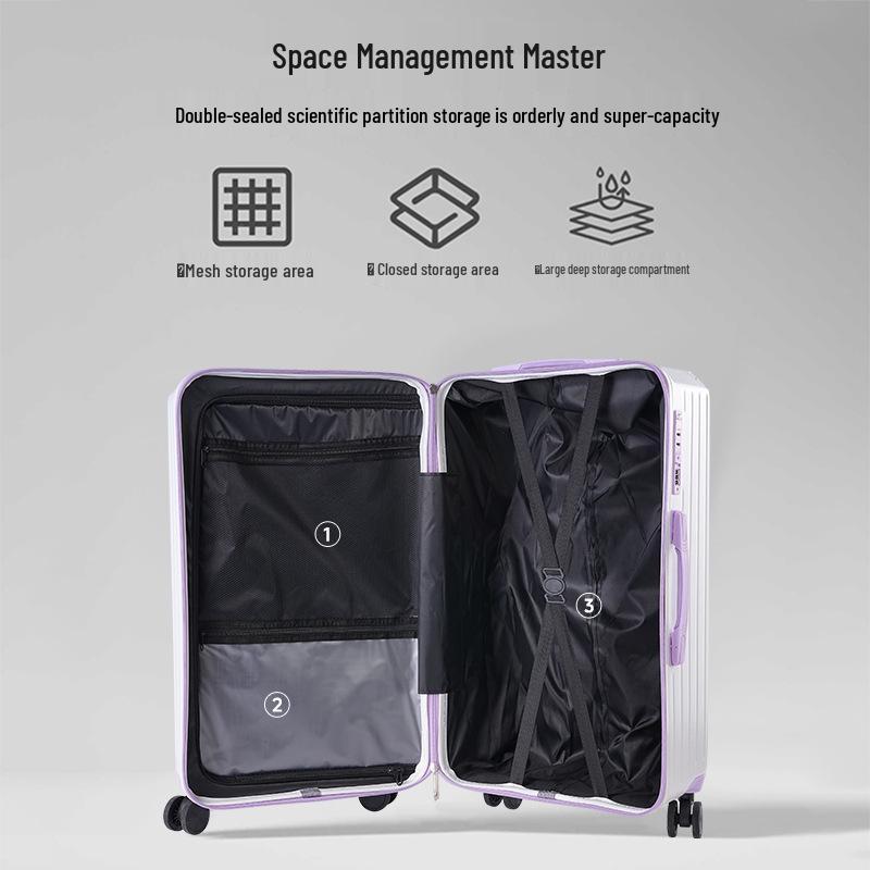 2026 Multifunctional 24-inch Durable Trolley Case with Combination Lock for Students' Travel