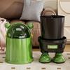 Modern Cactus Flip-Lid Kitchen Trash Can