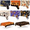Plastic Halloween Tablecloth Pumpkin Ghost Table Decoration Spooky Bat Tablecloth Bronzing Ghost Decoration Tablecloths