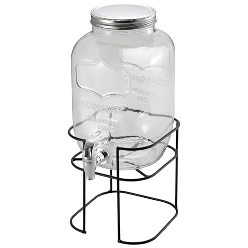 Captain Stag UW-2012 Glass Jug Tank Drink Server, 4L with Stand