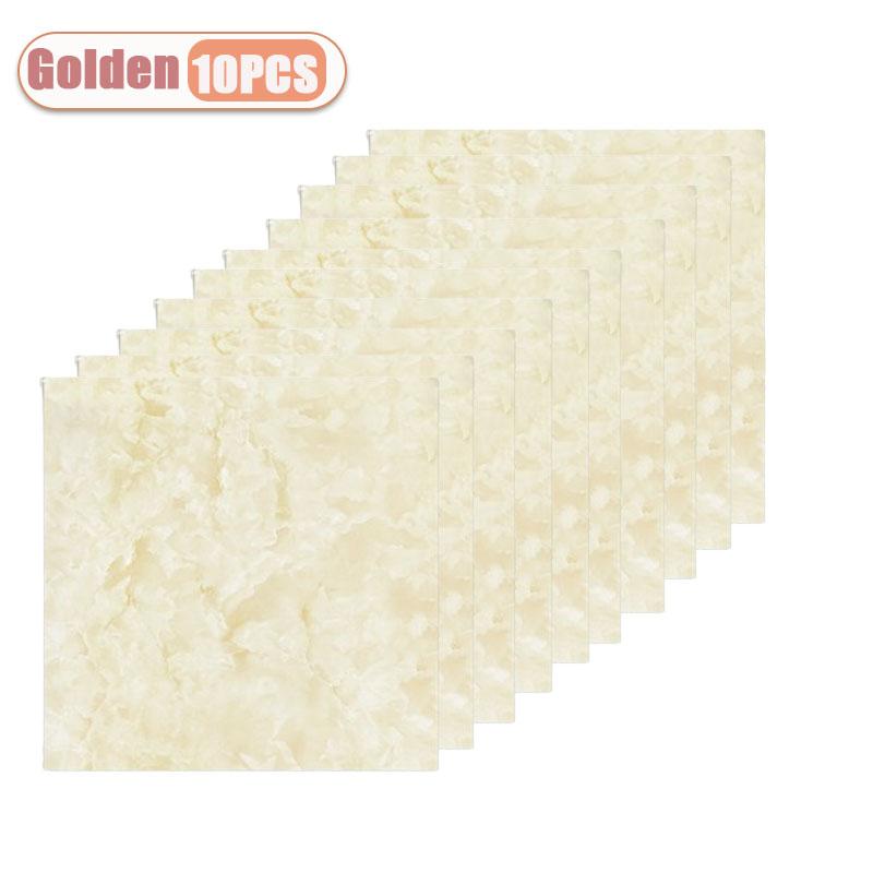 10/30/50PCS Simulated Thick Marble Tile Wall Sticker PVC Waterproof Self-adhesive Living Room Toilet Kitchen Home Floor Stickers