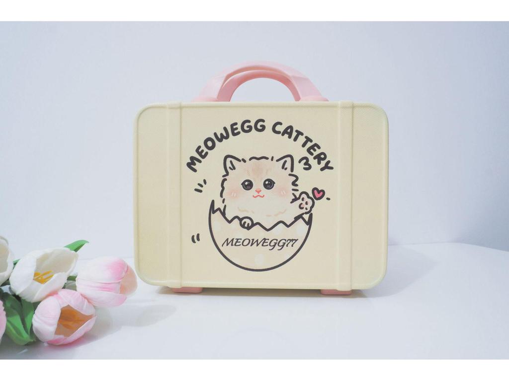 14" Portable Makeup Case: Hangable, Cute ABS Design, Large Capacity, Travel-Friendly Handbag