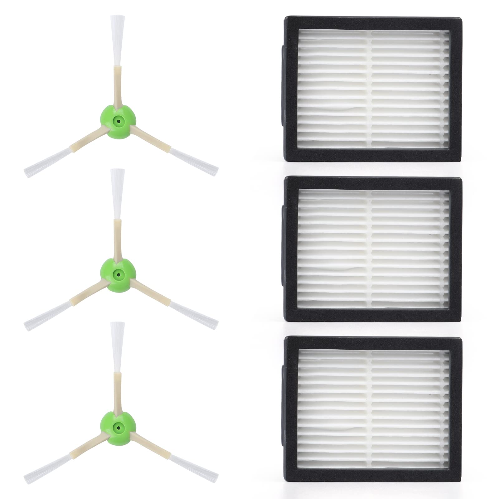 

Dust Cut Filter Compatible for Roomba E5 J7 i7 i3 i2 Set of 3 Edge Brush Roomba Consumables Vacuum Cleaner Replacement Parts of Yi-gog / / J7+ / / i7+