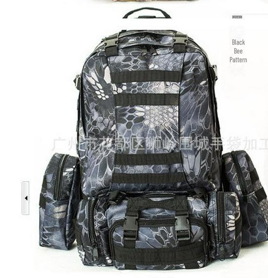 55L Multifunktions-Rucksack für taktisches Bergsteigen und Radfahren - wasserdichte Outdoor-Sporttasche mit doppelter Schulter