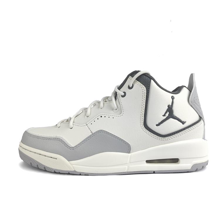 Jordan Courtside 23 Cushioning Slip Resistant Mid top Vintage Basketball Shoes Men's Gray Brown HQ1192-101(Team352-)