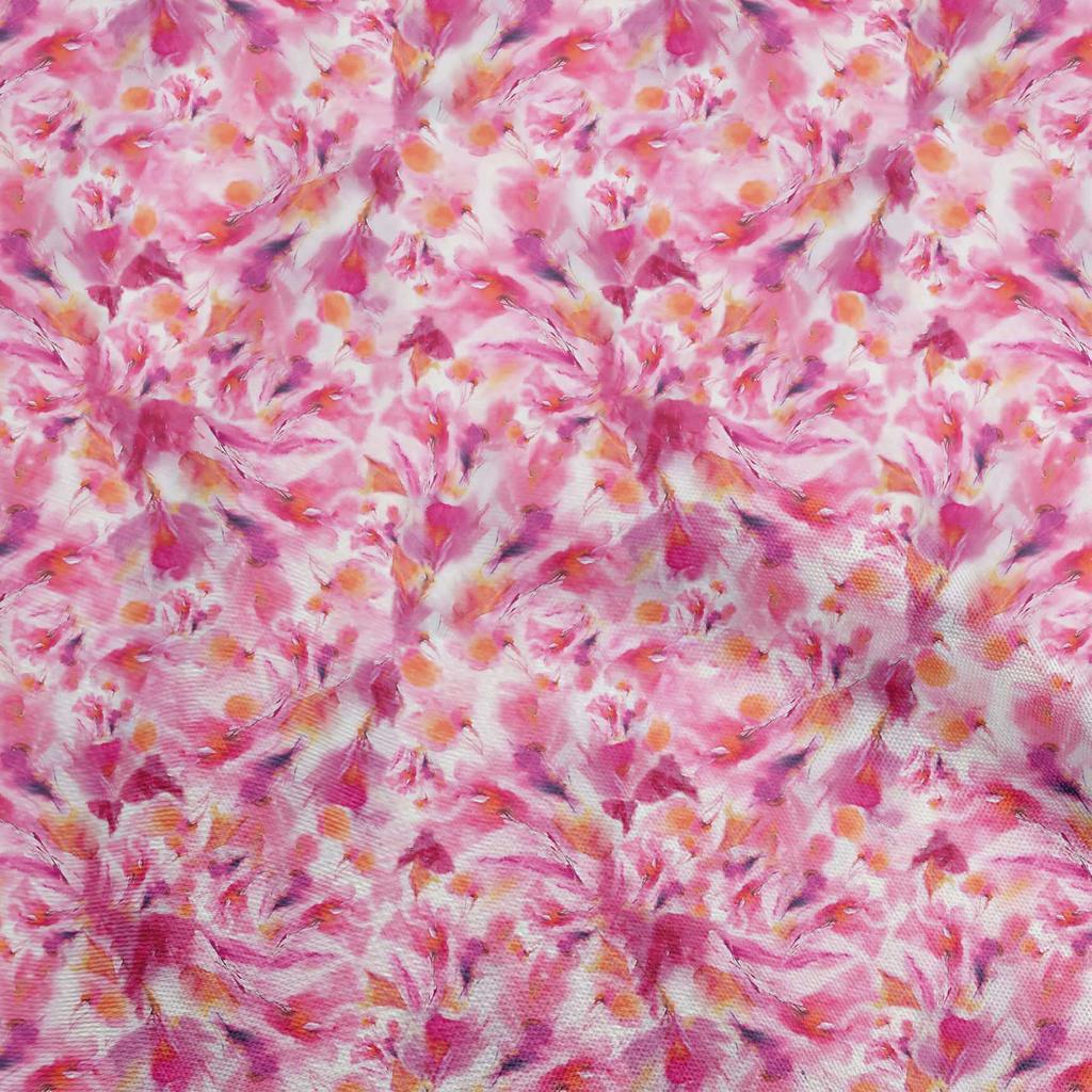 oneOone Țesătură din bumbac Flex Blue2 Țesătură florală cu acuarelă abstractă pentru cusut țesături artizanale imprimate la oarde 40 inch