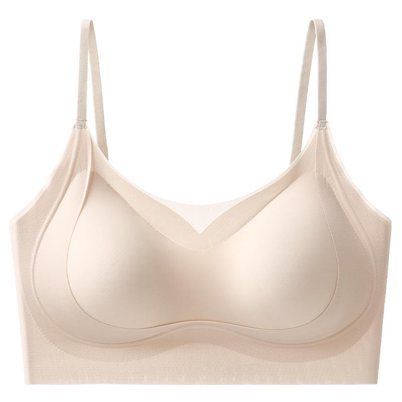 

Simple, breathable, seamless, comfortable and refreshing, gather invisible skin, prevent sagging, close the breast vest, bra. m: 60kg under
