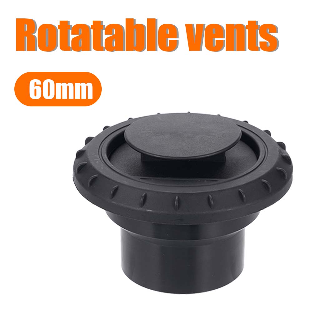 60mm / 75mm Dieselheizung Kanal Kanalführung Luftauslass Flachrohr Verbinder Anschluss Drehbarer Anschluss Schwarz Für Auto LKW VAN