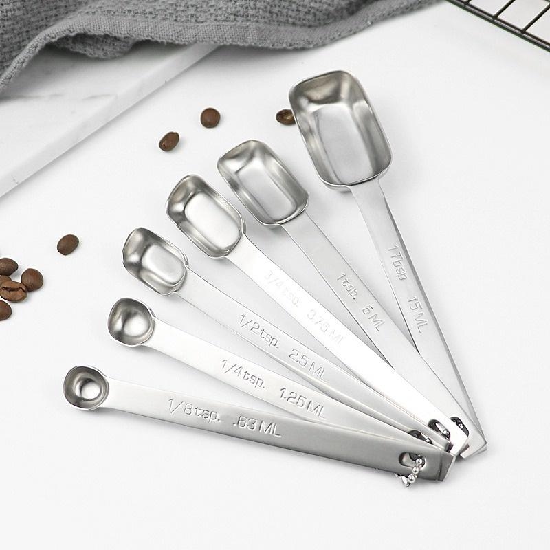 1 Pcs Stainless Steel Measuring Spoon Set Coffee Ingredients Cooking Baking Seasoning Tools Kitchen Accessories 6 specifications