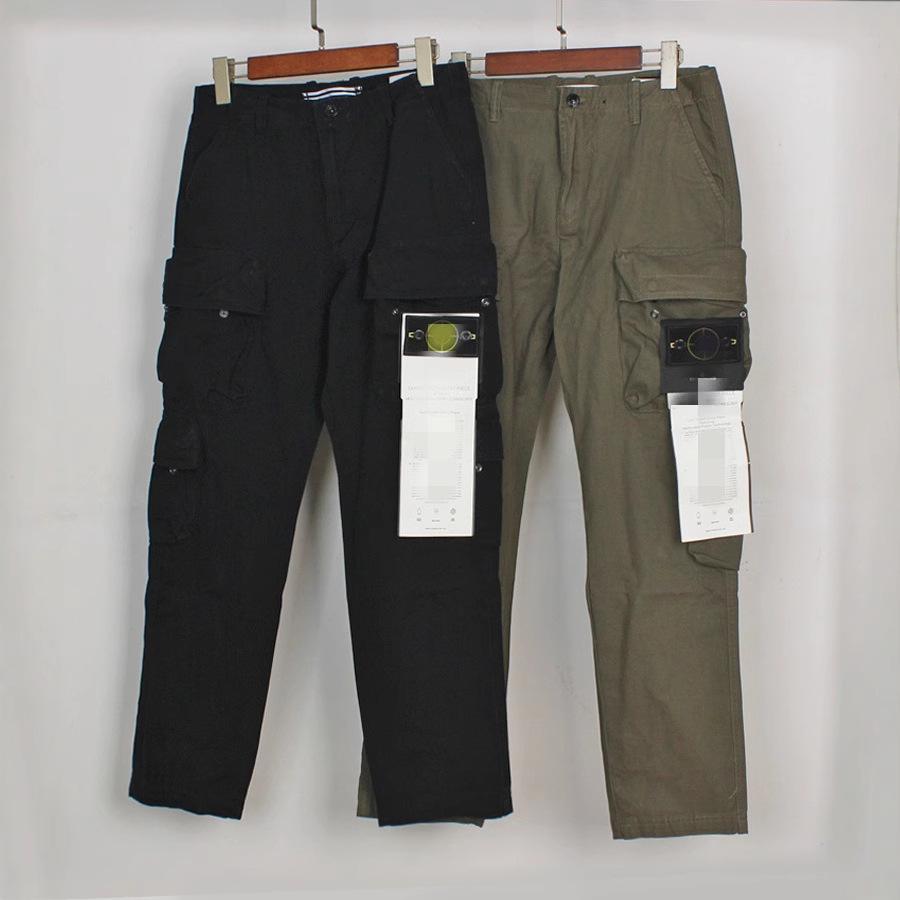 Stone Washed Casual European & American Four-Pocket Loose Solid Color Overalls