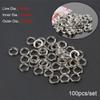 Lot Line Tackle Durable High Quality Fish Connector Stainless Steel Swivel Snap Fishing Split Rings