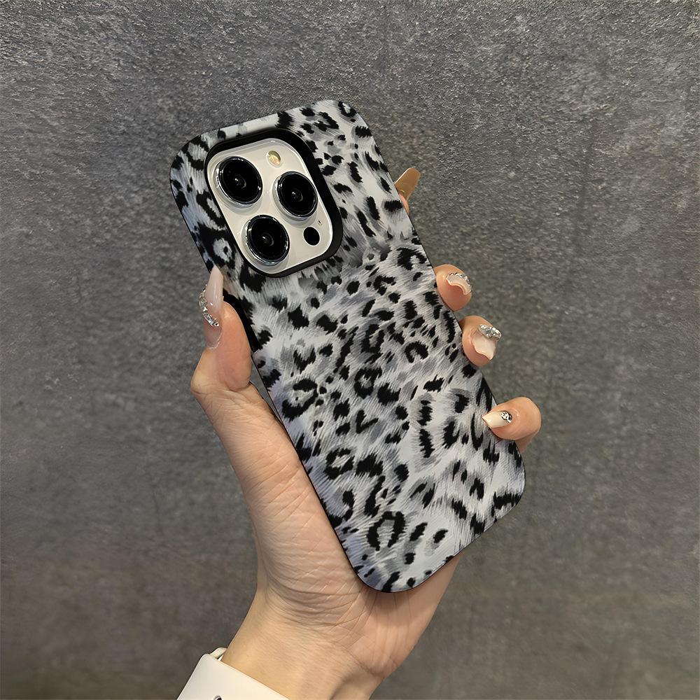 Mobile phone case iphone16plus leopard print mobile phone case Apple 17promax magnetic film case 12