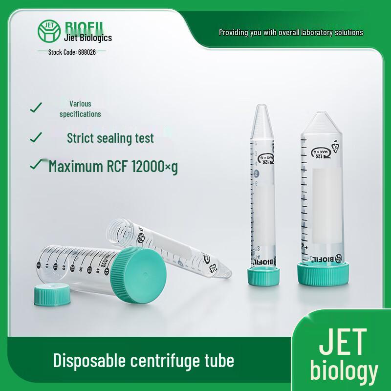 JET BIOFIL Disposable Graduated Centrifuge Tubes 15mL