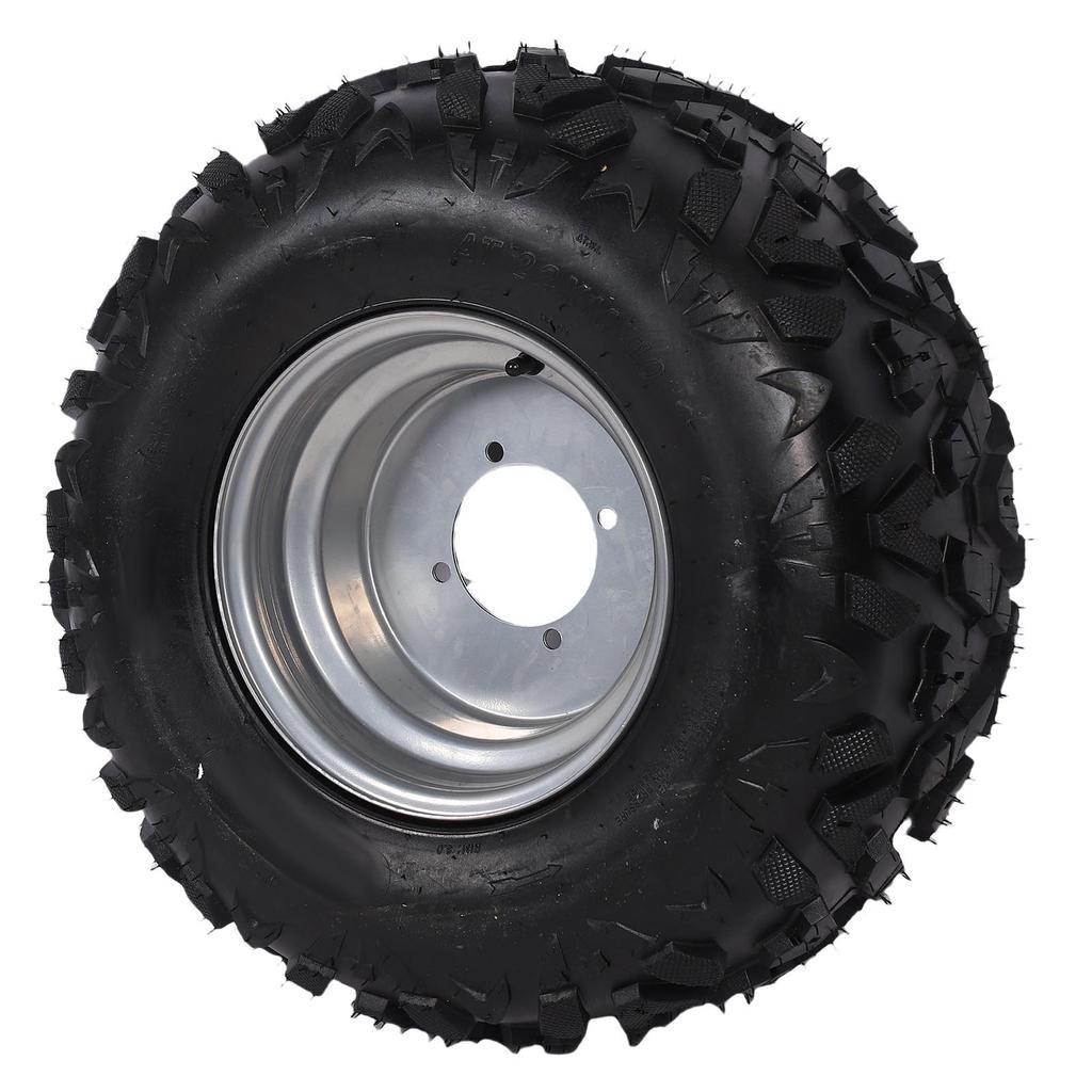 22x10 10 Tire 10 Inch A Shaped Pattern Anti Slip Explosion Proof Rear Wheel Tyre with Hubs for UTV Go Kart Golf Cart ATV