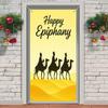 IVN Three Kings Day Epiphany Door Cover 71 x 35 Inches Front Door Banner Camel Scene Religious Holiday Decor Indoor And Outdoor
