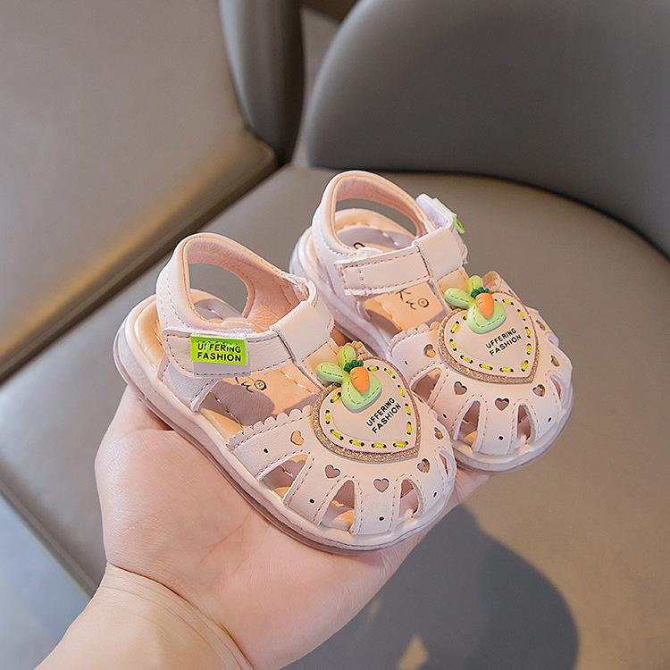 

Сандалии-мешки для девочек, летняя новинка 2024 года, детские дышащие сандалии Love Prewalker, детская пляжная обувь с рисунком для новорожденных девочек 20 14 cm розовый