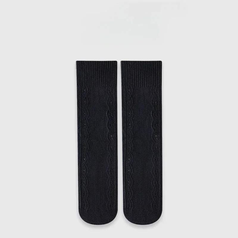 Lace Thin Calf Sock for Kids Girl Simplicity Chic Floral Heart Children's Sock Nylon Elastic Mesh Breathable School Sock