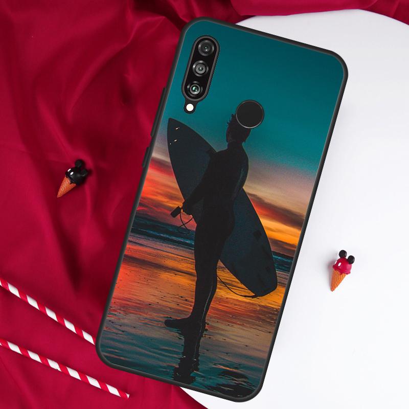 Surf Surfboard For Huawei Nova 12s 11i 12i 7i 8i Y73 Y70 Y90 Y60 Y72 Y61 Y91 9 10 SE P30 Pro P40 Lite Case