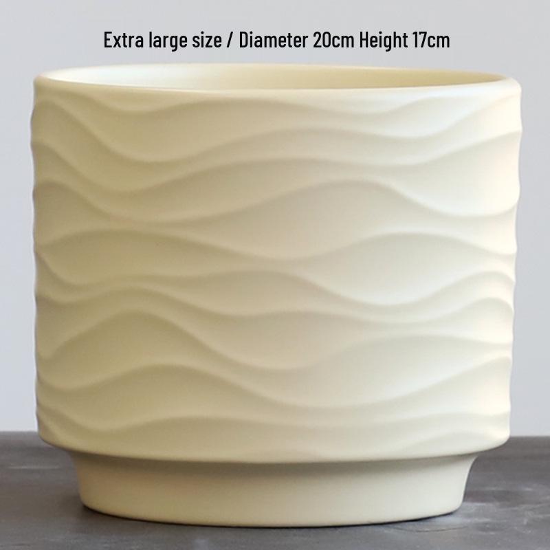 Nordic Minimalist Ceramic Flower Pot with Tray for Phalaenopsis, Orchid, and Succulent Plants