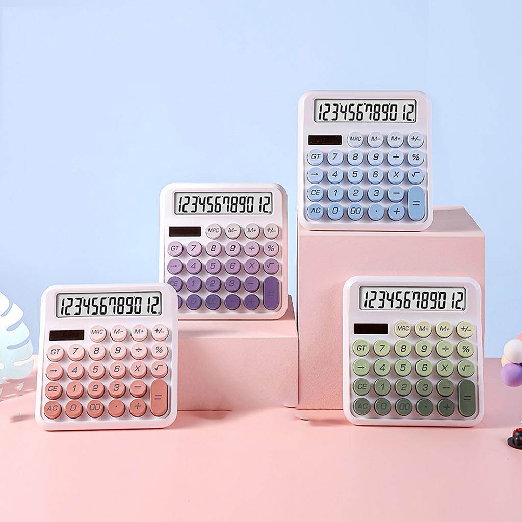 Financial Accounting Tools 12 Digit Dual Power Large Keypad Calculator High Color Goddess Model Back To School Teaching Supplies