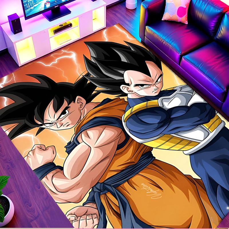 DRAGON BALL Print Rug, Washable Floor Carpet, For Entryway Dorm Laundry Room Office Study, Home Decor Birthday Christmas Gift