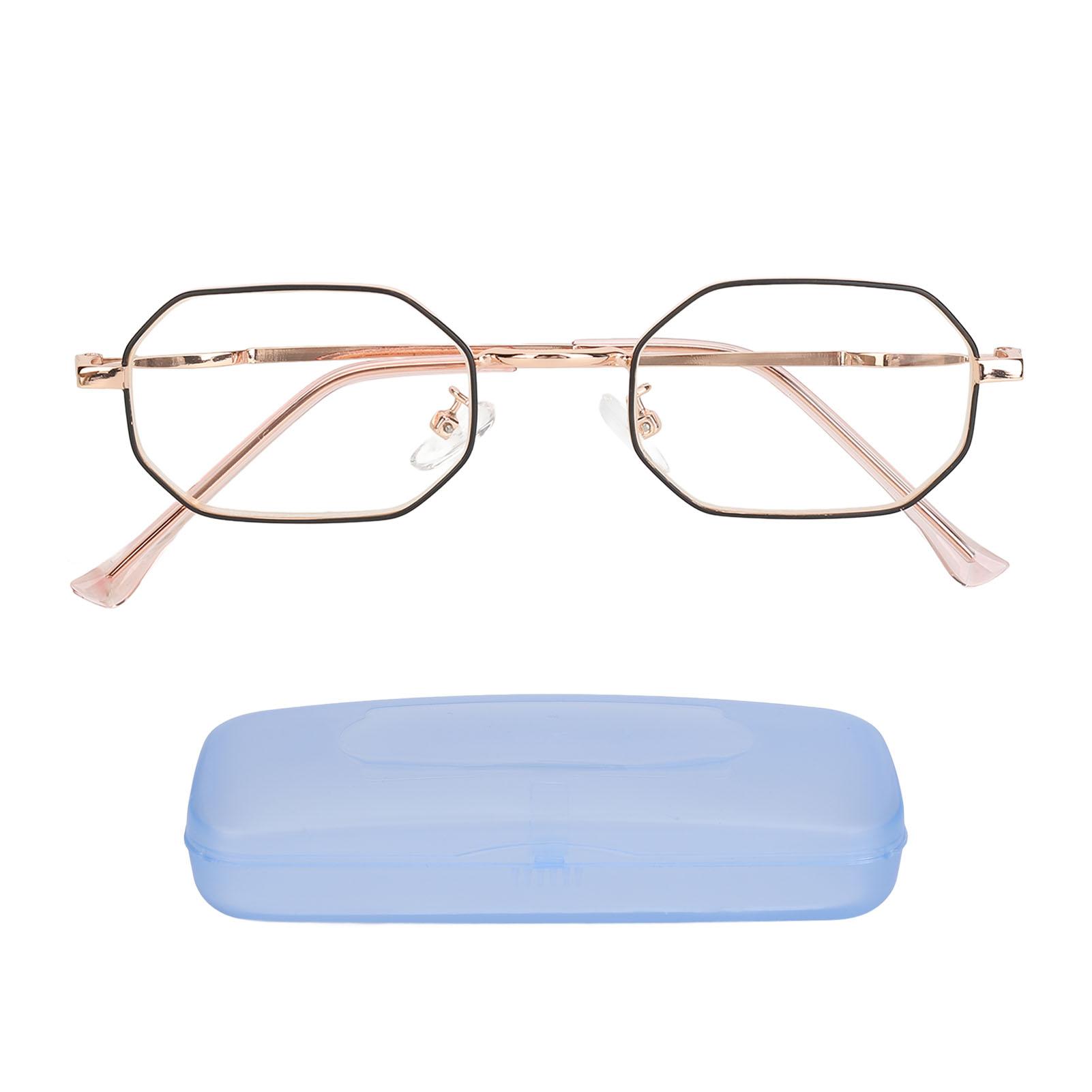 

Очки для пресбиопии с защитой от синего света, высокой четкости, с высоким светопропусканием, очки для чтения для пожилых мужчин +250 Black Rose Gold Frame