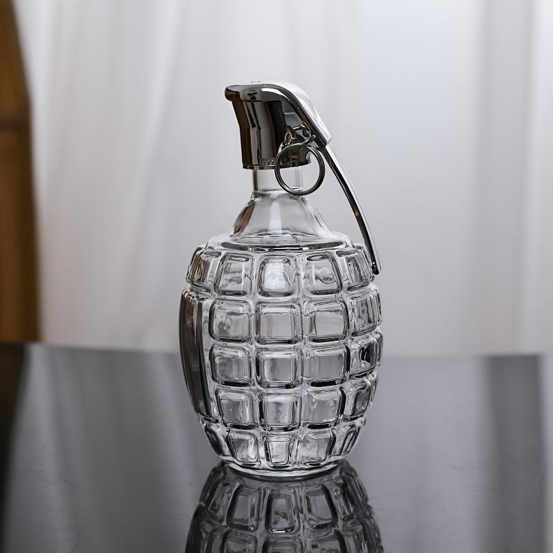 1PC Creative Grenade-shaped Glass Bottle, High Borosilicate Material - Smooth and Heat-resistant | Perfect for Whisky, Vodka and Other Drinks