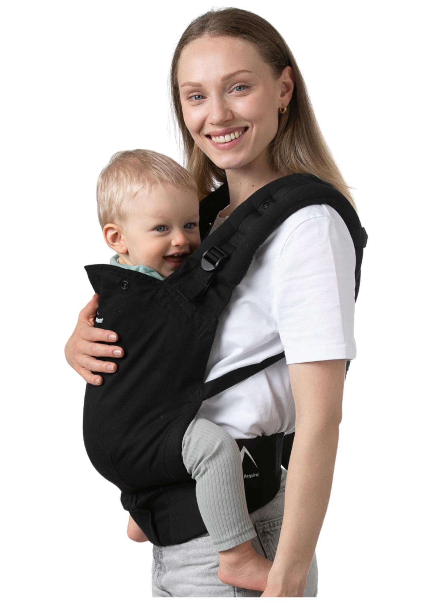 Ergonomický nosič pro miminka na záda Urban 100% bavlna Černý