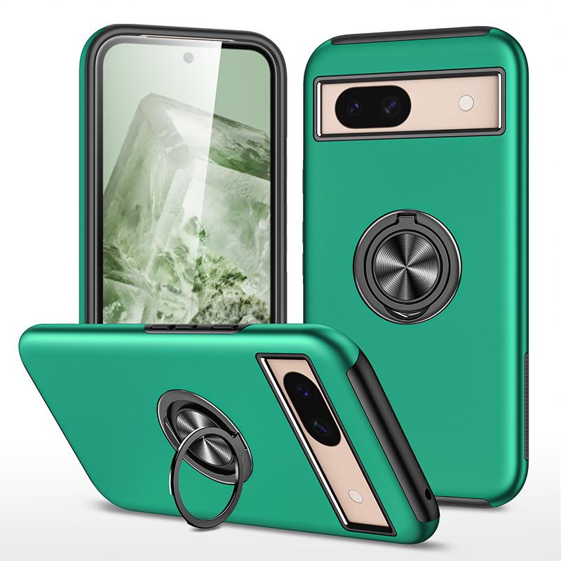 Google Pixel 8A Drop-Proof Magnetic Car Holder Case with Frosted PRO Ring Design
