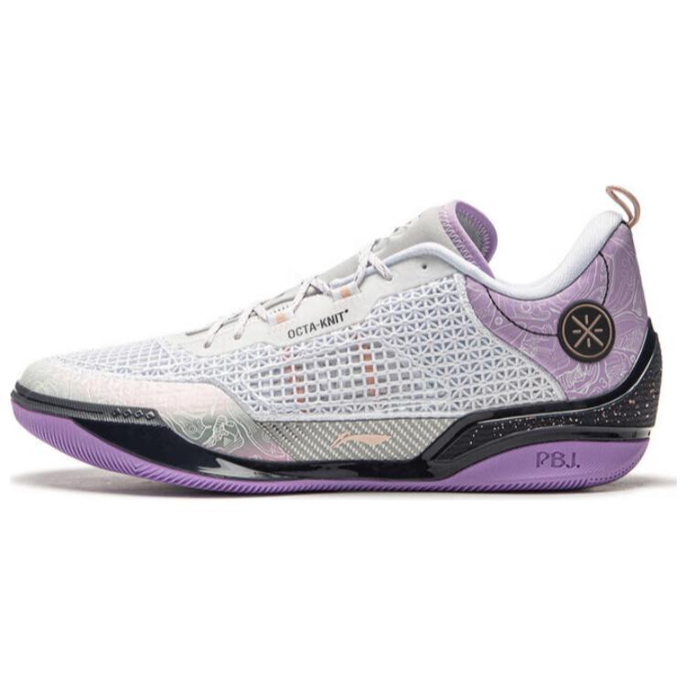 

Li Ning Wade 808 4 ультрамодные удобные универсальные нескользящие износостойкие низкие баскетбольные кроссовки мужские белые фиолетовые ABAU065-3 43⅔