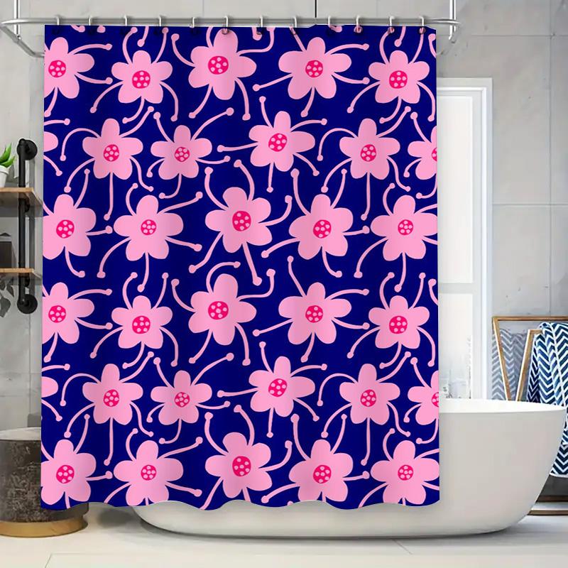 

Farm Fresh Cow Shower Curtain Blue Sky Green Grass Design for Bathroom Decor 3D Printed Waterproof Fabric with Hook Rings (60 x 90x180cm