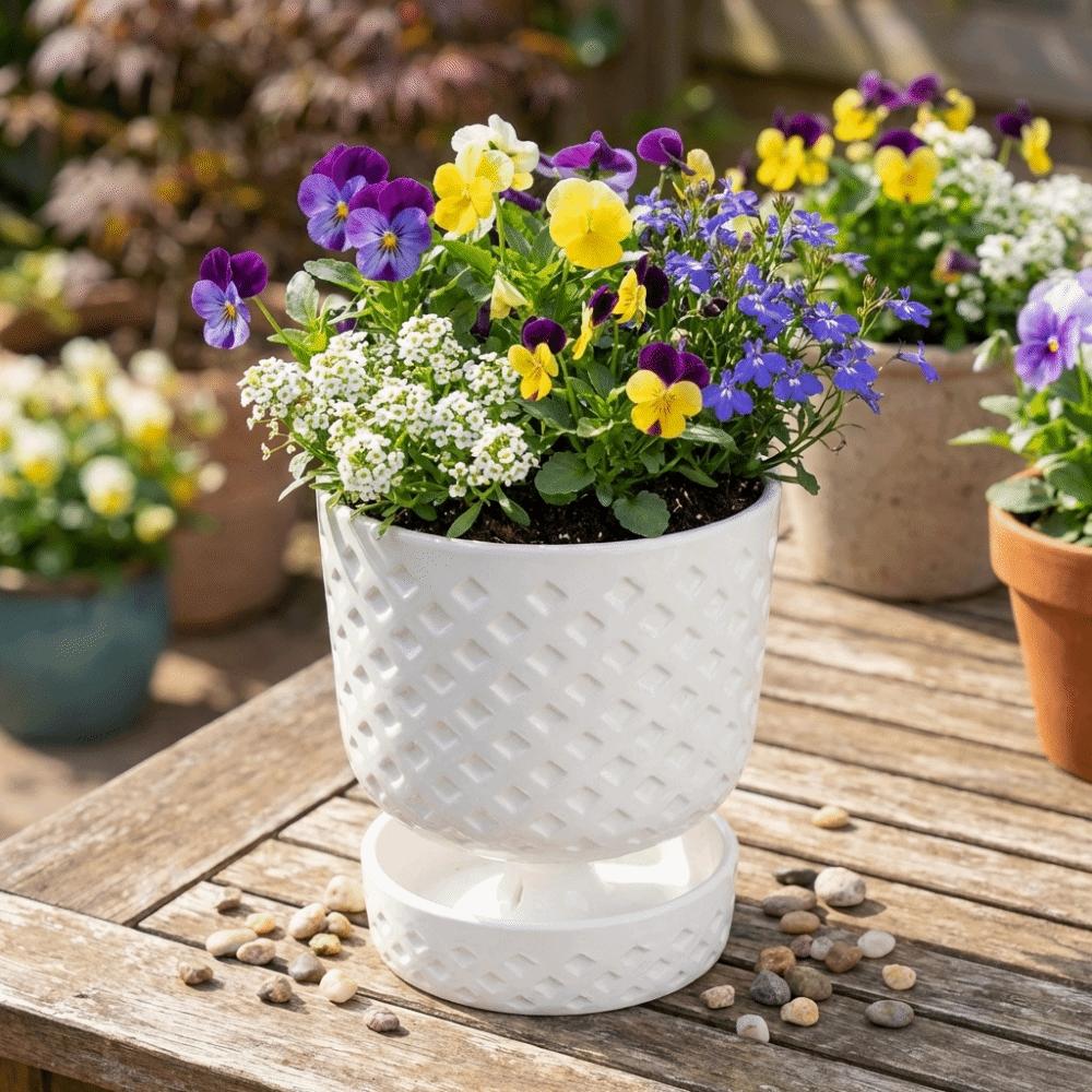 Root Control 3D Printed Flower Pot Plastic Green Onion Pots Eco-Friendly Plant Containers Indoor