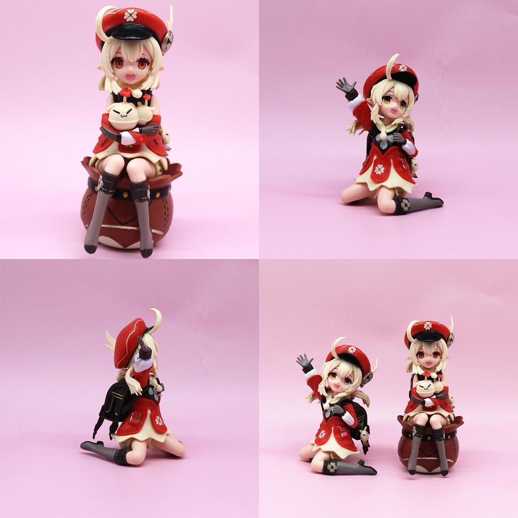 Original God Klee Spark Knight Gk Klee Sitting And Standing Game Peripheral Figure Model 11-13cm Pvc Action Figure