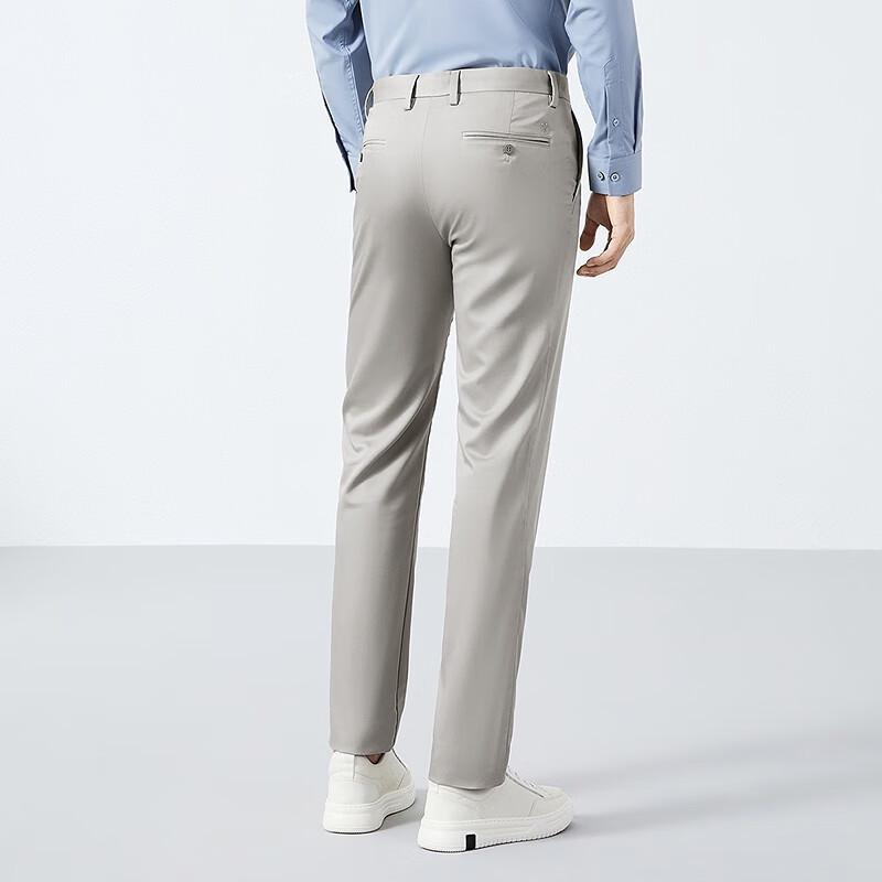 Qipai Men's Silk Blend Business Casual Long Pants